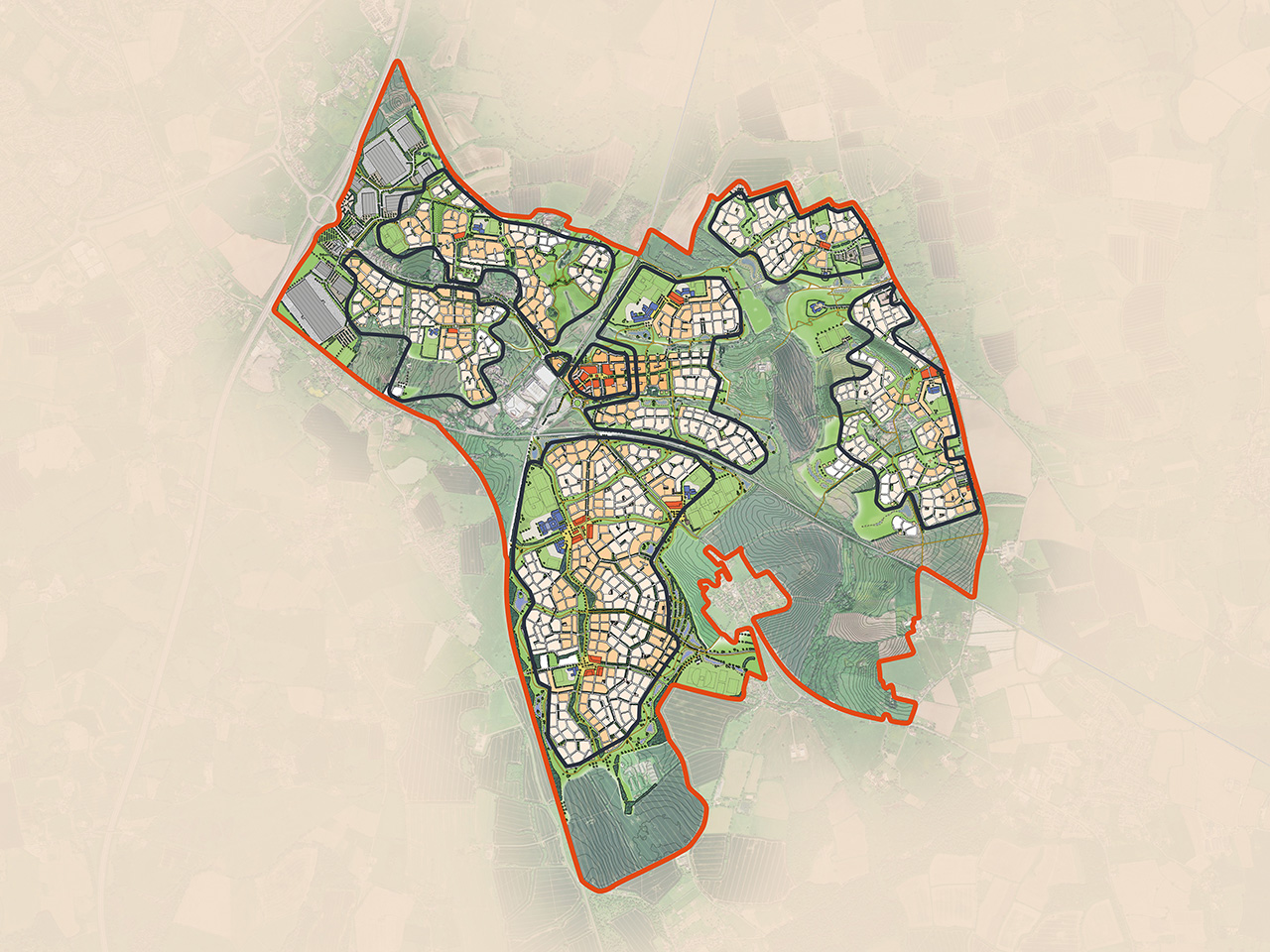 Wider site map for Wychavon Town